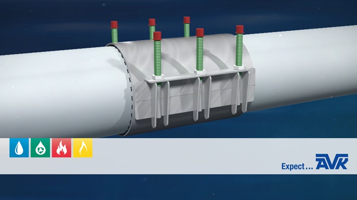 Video animation showing the features of the double band repair clamp - thumbnail