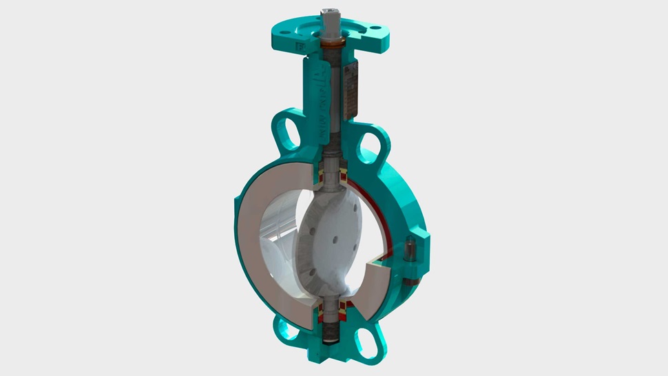 InterApp Bianca butterfly valve PTFE 