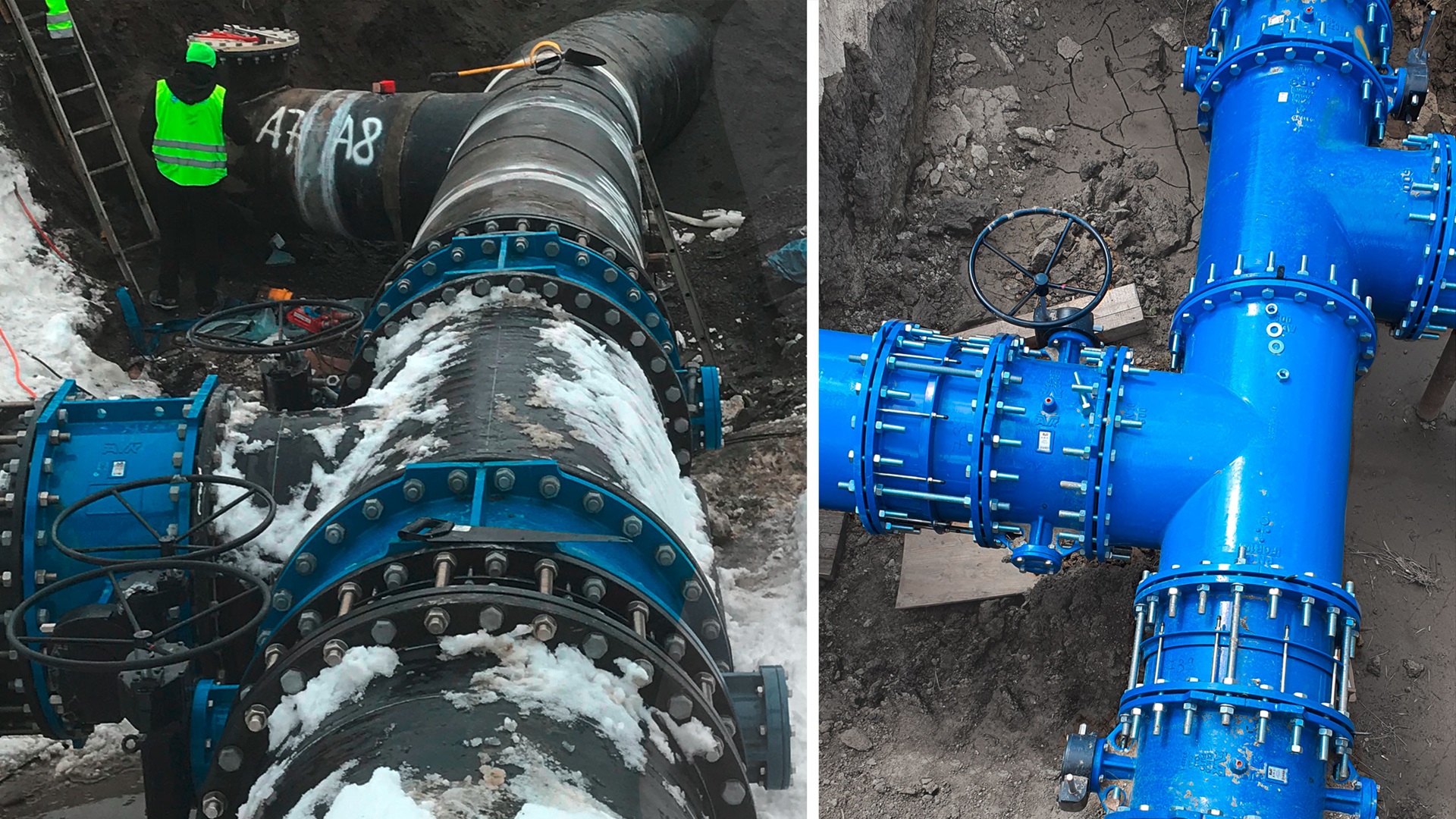 Installation double eccentric butterfly valve
