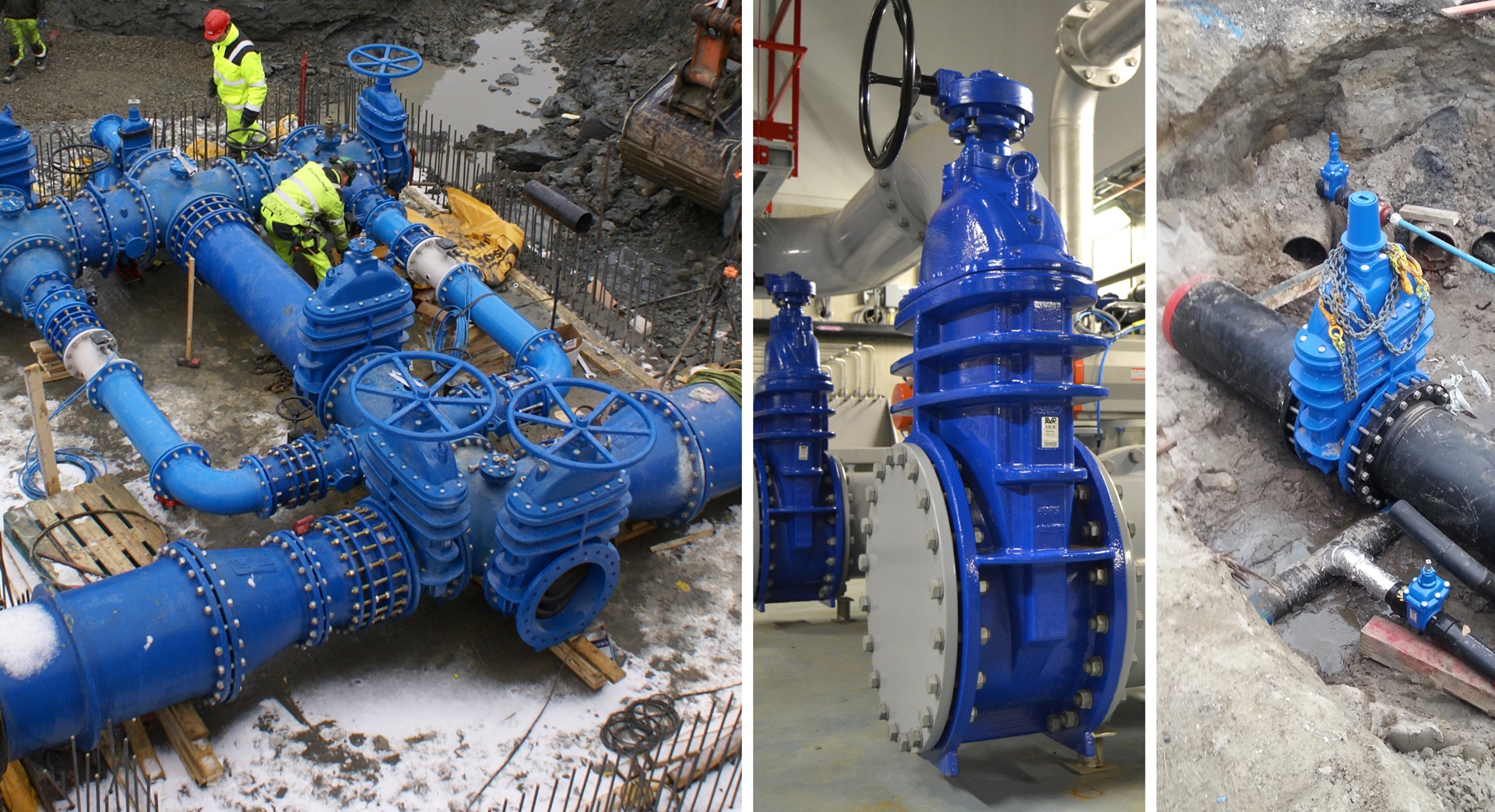 Gate valves installed