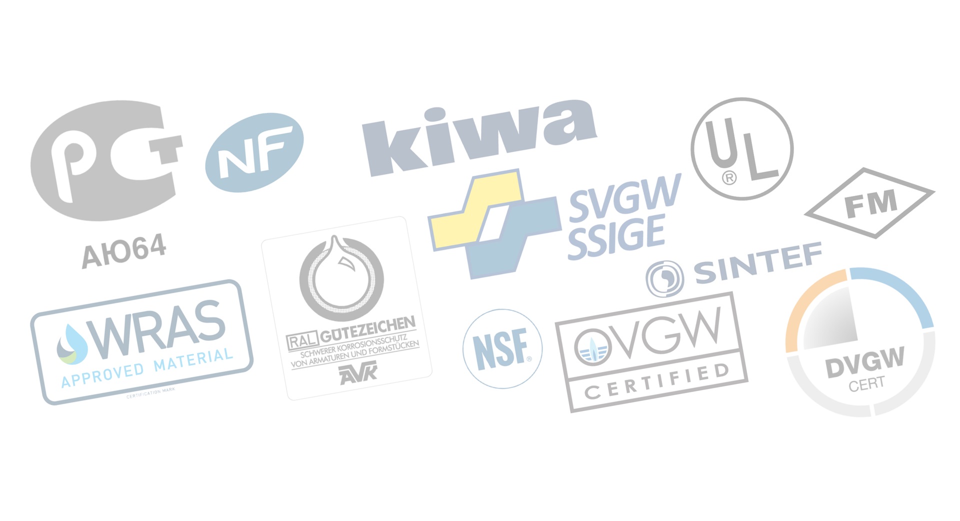 Logos from third party approvals of AVK products