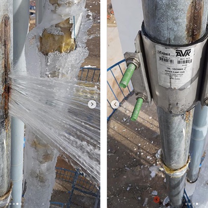 AVK repair clamp installed at Turkish water authority