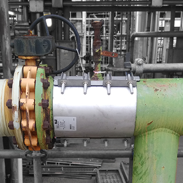 Repair cooling water pipeline
