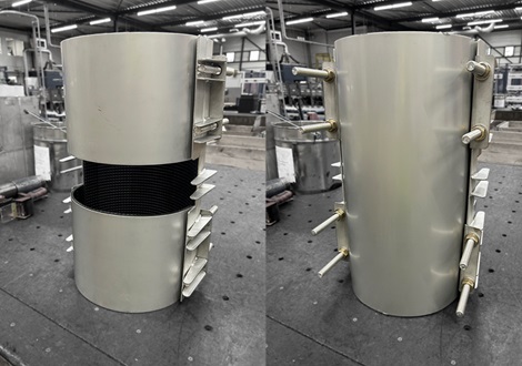 Repair cooling water pipeline