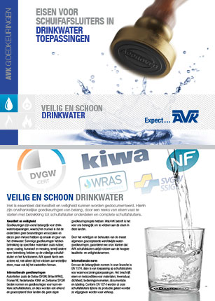 AVK goedkeuringen voor afsluiters in drinkwater toepassingen