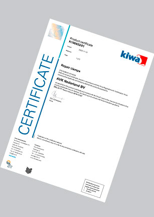 Kiwa product approval stainless steel repair clamps