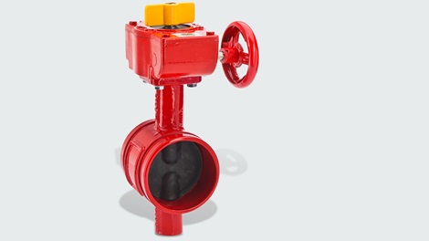 AVK serie 815 vlinderklep met gegroefde uiteinden