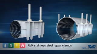 Video animation showing the features of the double band repair clamp
